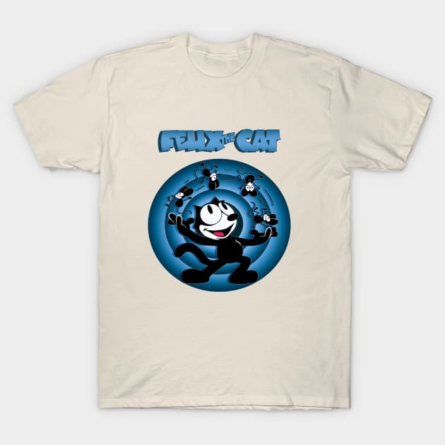 Felix the Cat Juggling Mice Felix Cat Cartoon Is Old School Retro Style T-Shirt by VogueTime